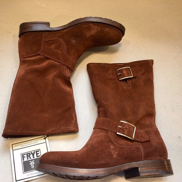 Frye Natalie Mid Engineer Oiled Suede Boot - Picture 3 of 7